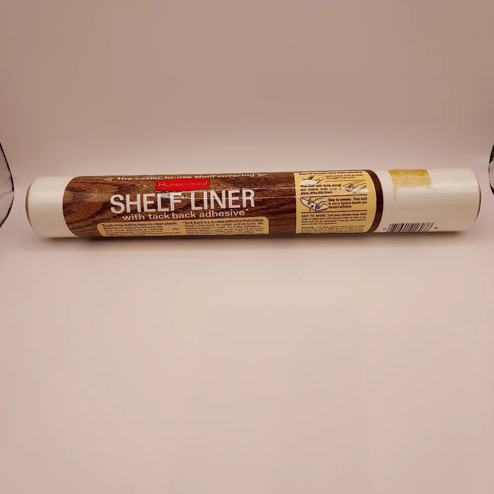 Vintage 1978 Rubbermaid Crystal White Shelf Liner, 10 ft x 12 inch. Made in U.S.